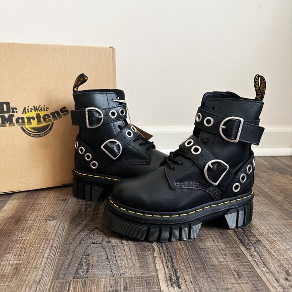 Dr. Martens Quad Neoteric Audrick Hardware Boots Leather Platform Nappa Lux US 5 - Picture 9 of 16